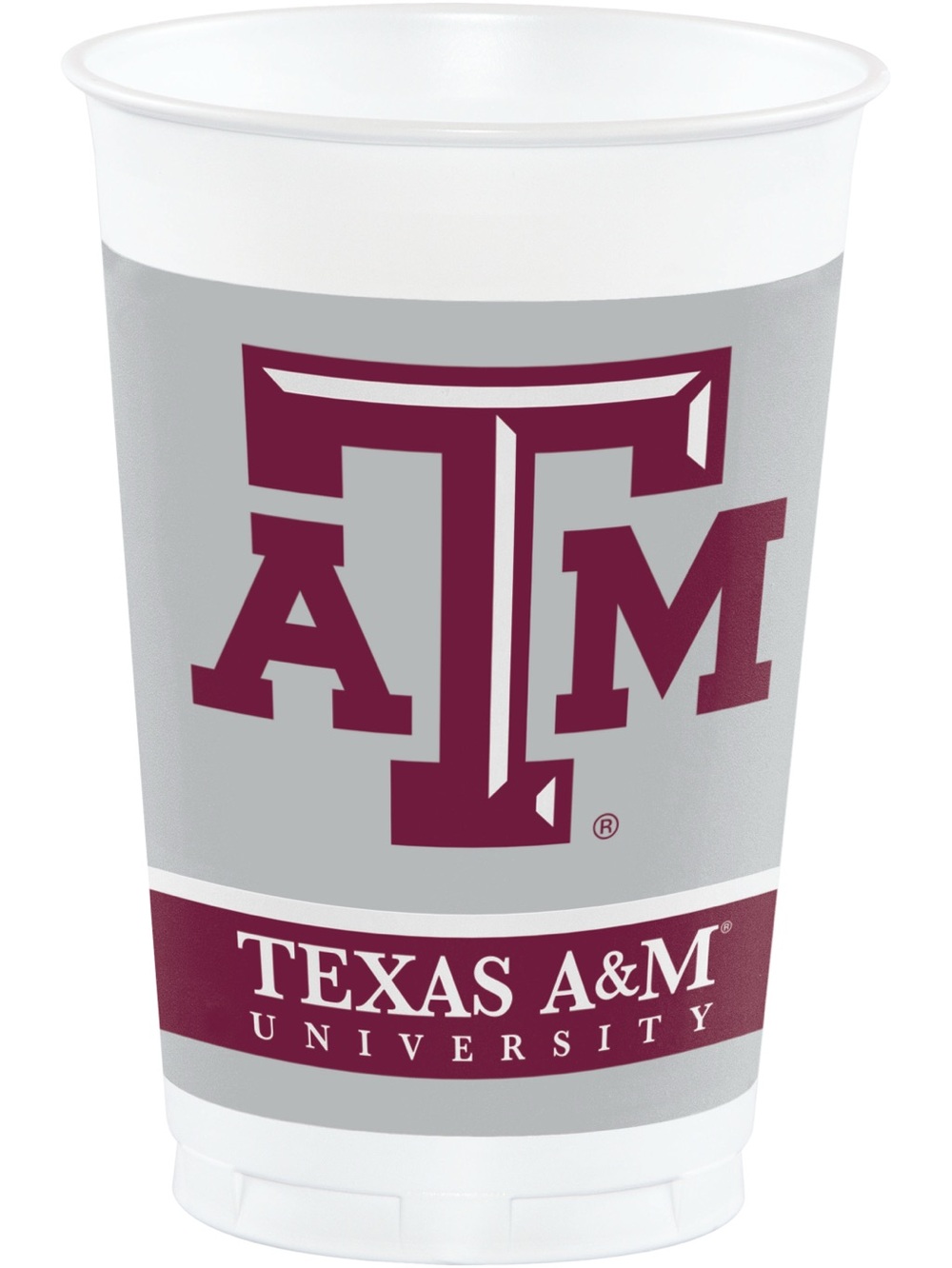 Texas A & M Aggies 20 Oz Plastic Cups (8/Pkg)-NWT